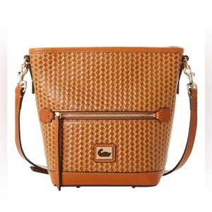 Dooney & Bourke Brown Woven Crossbody Bag 100% new .. never used